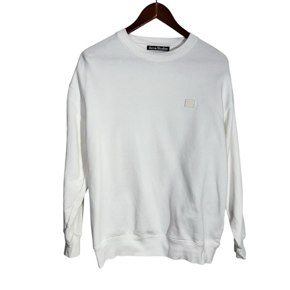 Acne Studios White Crewneck Sweatshirt Size XXS Oversized - Picture 1 of 15